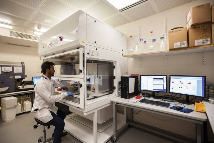 Scientist working in a lab