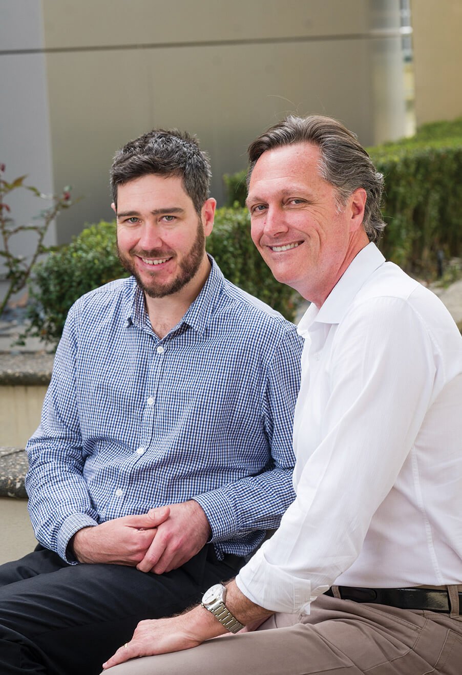 BHP Manager of Social Investment Dave Bunting with Professor Jonathan Carapetis